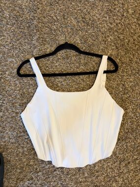 White Corsette Women’s Crop Camisole Tank